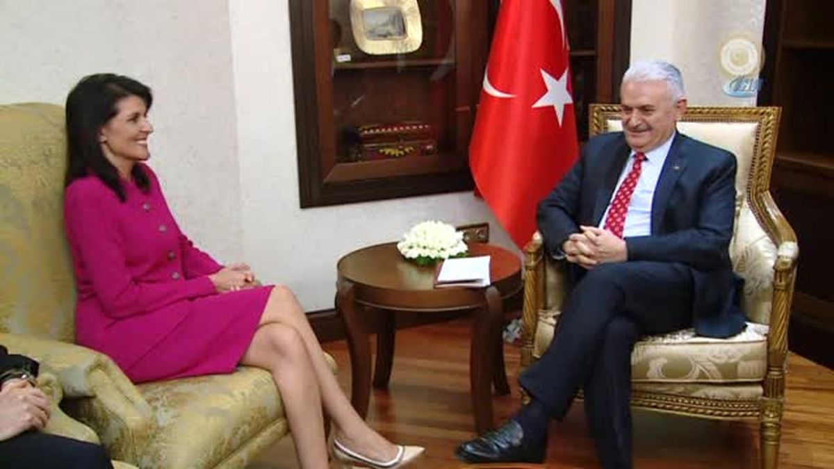 Başbakan Yıldırım ABD\'nin BM Daimi Temsilcisi Haley\'i Kabul Etti