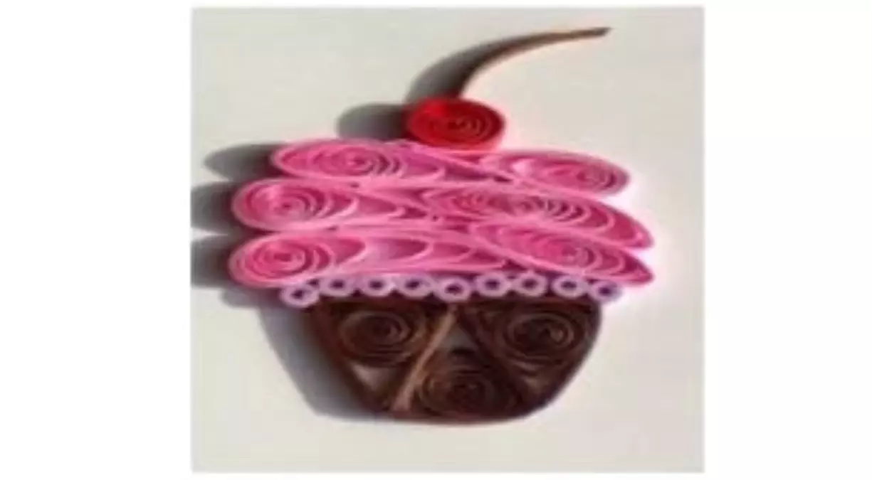 Quilling Art - Cupcake Anahtarlık