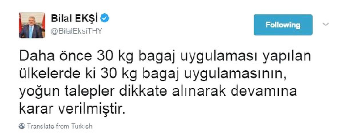 THY Tepki Gören Uygulamayı İptal Etti