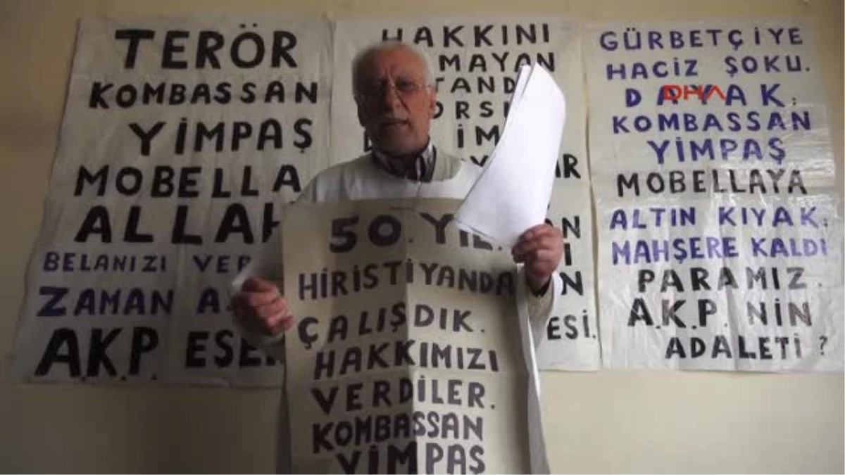 Ankara \'Kefenli Dede\' Gurbetçi Işçi Hanifi Doğan Ölüm Orucuna Başladı