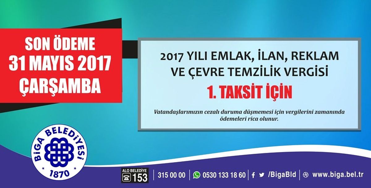Belediyeden Vergi Hatırlatması