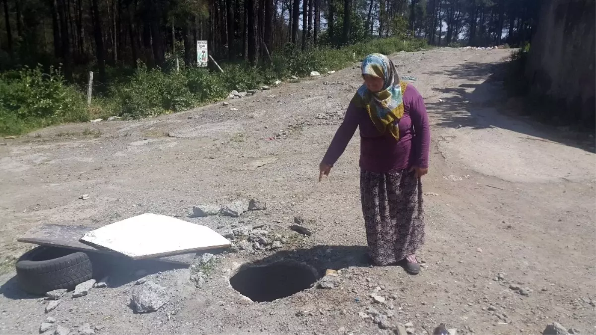 Üstü Açık Kanalizasyon Çukurları Ölüm Saçıyor