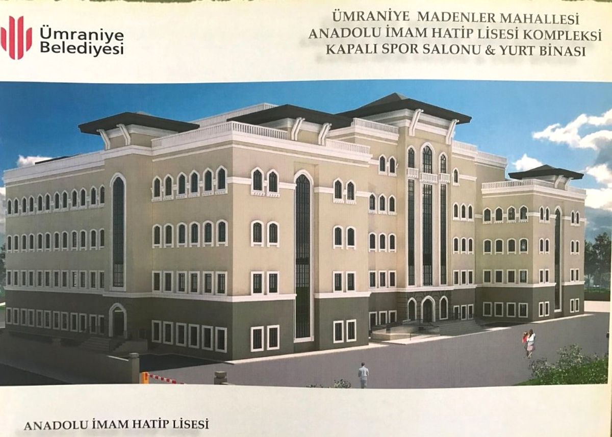 Ümraniye Madenler Mahallesi\'ndeki Anadolu İmam Hatip Lisesi\'nin Çalışmaları Devam Ediyor