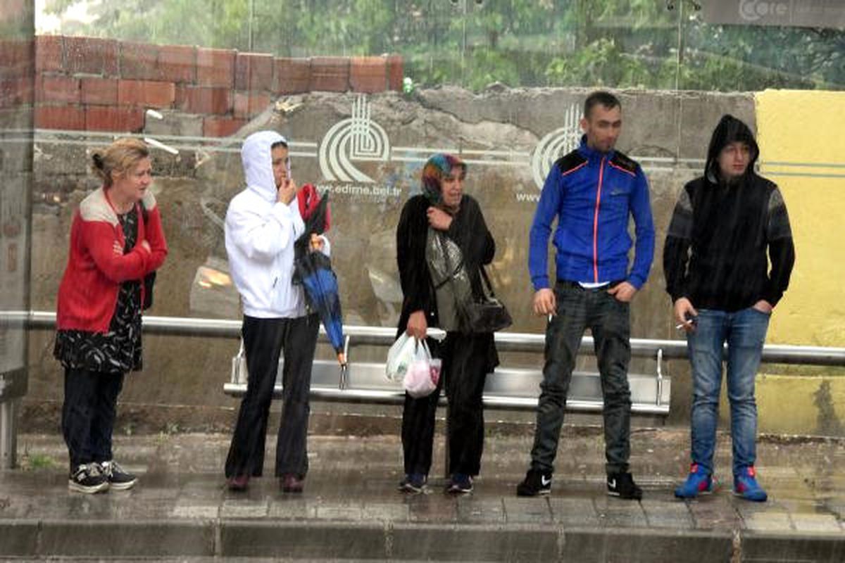Edirne\'de Sağanak Yağmur