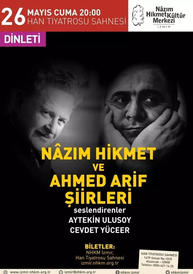 Nazim Hikmet Ve Ahmet Arif Siirleri Dinletisi Son Dakika