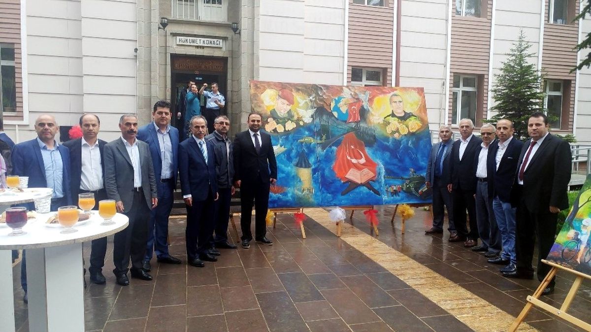 Reşadiye\'de \'Renkli Dokunuşlar\' Adlı Resim Sergisi Açıldı