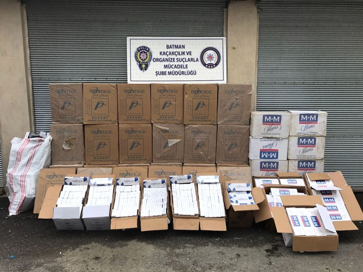 Batman\'da 43 Bin 310 Paket Kaçak Sigara Ele Geçirildi