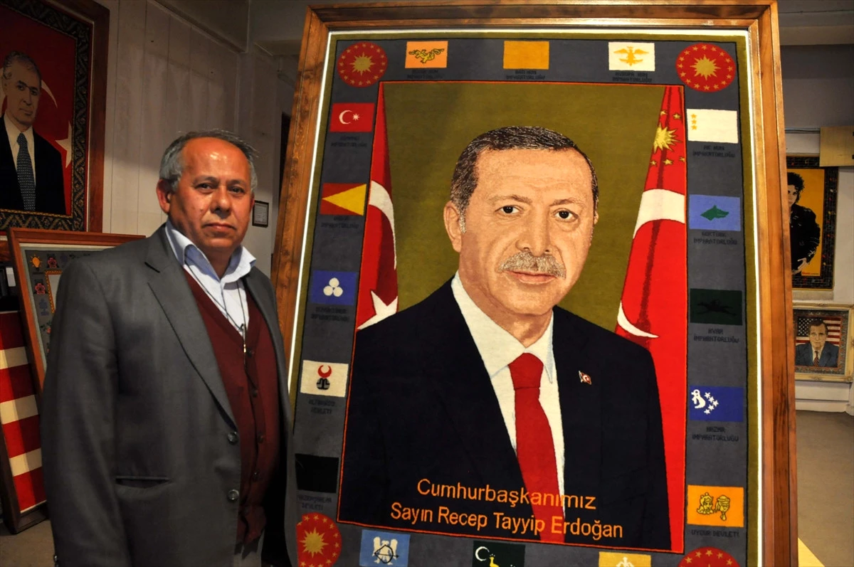 Halı Ustasından Erdoğan Portresi