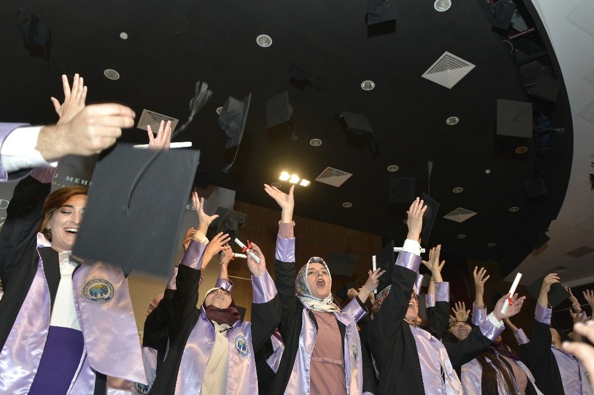 Kmü\'de Edebiyat ve Fen Fakültesi Öğrencilerinin Mezuniyet Sevinci