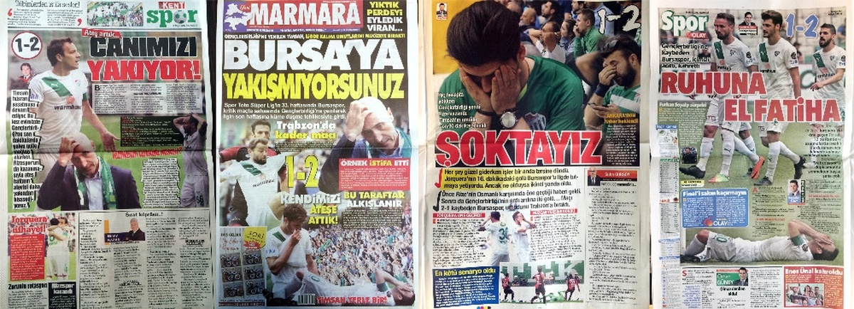 Bursaspor Düşebilir: Yerel Basın Çok Öfkeli