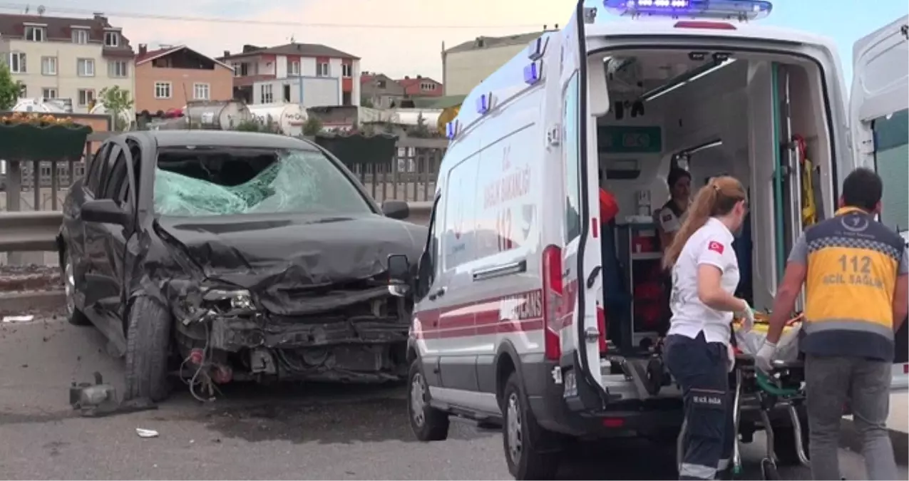 Otomobilin Çarptığı Yaya 10 Metre Yükseklikten Ana Yola Uçtu