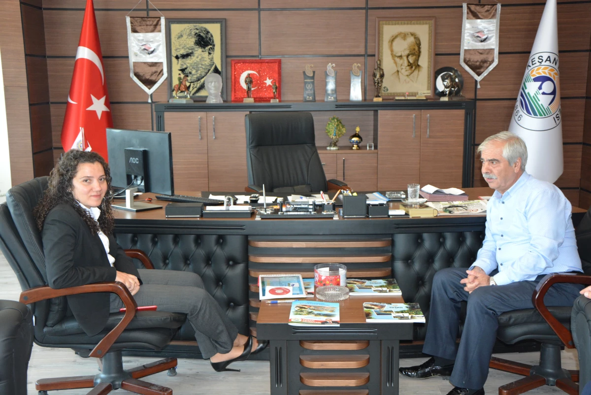 Enez Kaymakamı\'ndan Başkan Özcan\'a ziyaret…