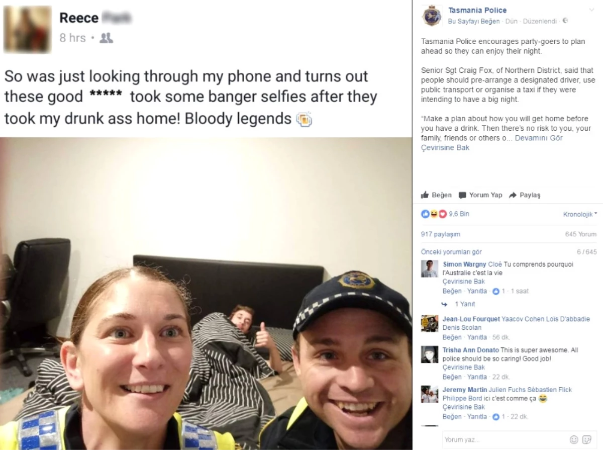 Takside Sızdı, Polis Yatağına Kadar Götürdü Bir de Selfie Çekti