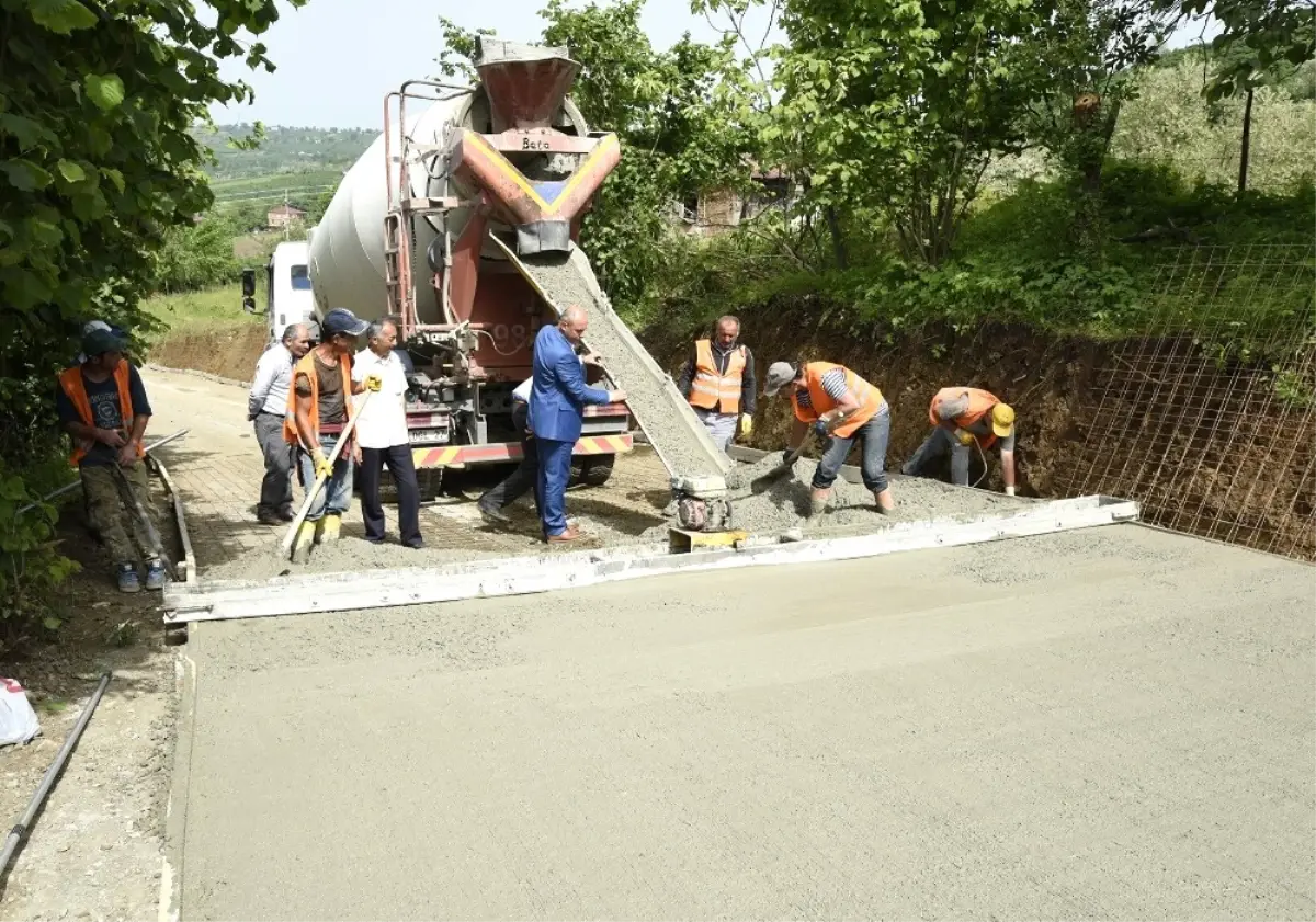 Tekkeköy Belediyesinden Beton Yol Atağı