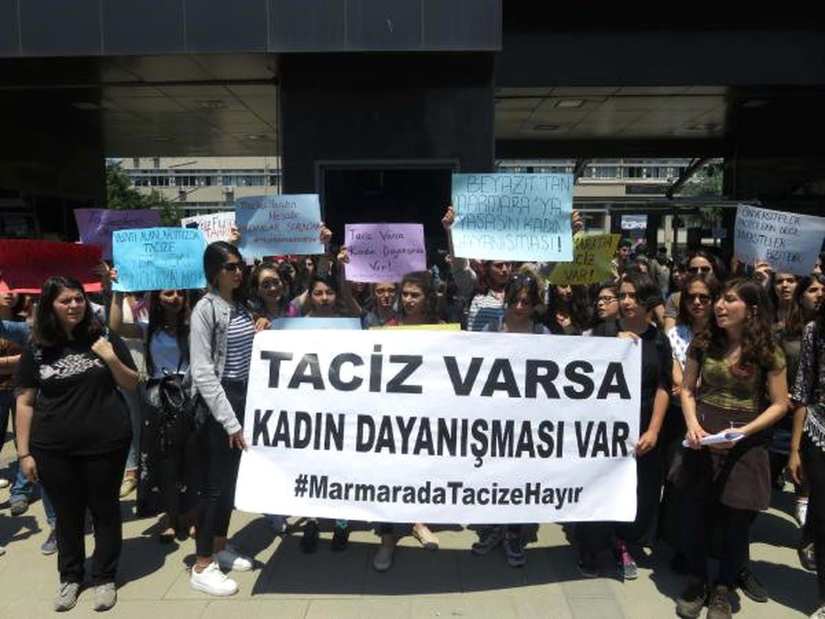 Dha İstanbul- Marmara Üniversitesi\'nde "Taciz" Protestosu