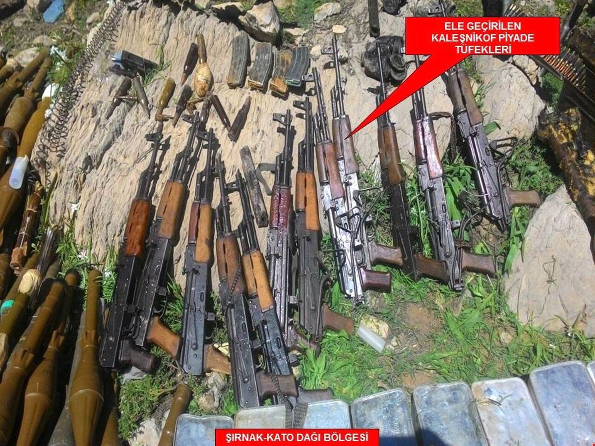 Kato\'da Çok Sayıda Silah ve Mühimmat Ele Geçirildi