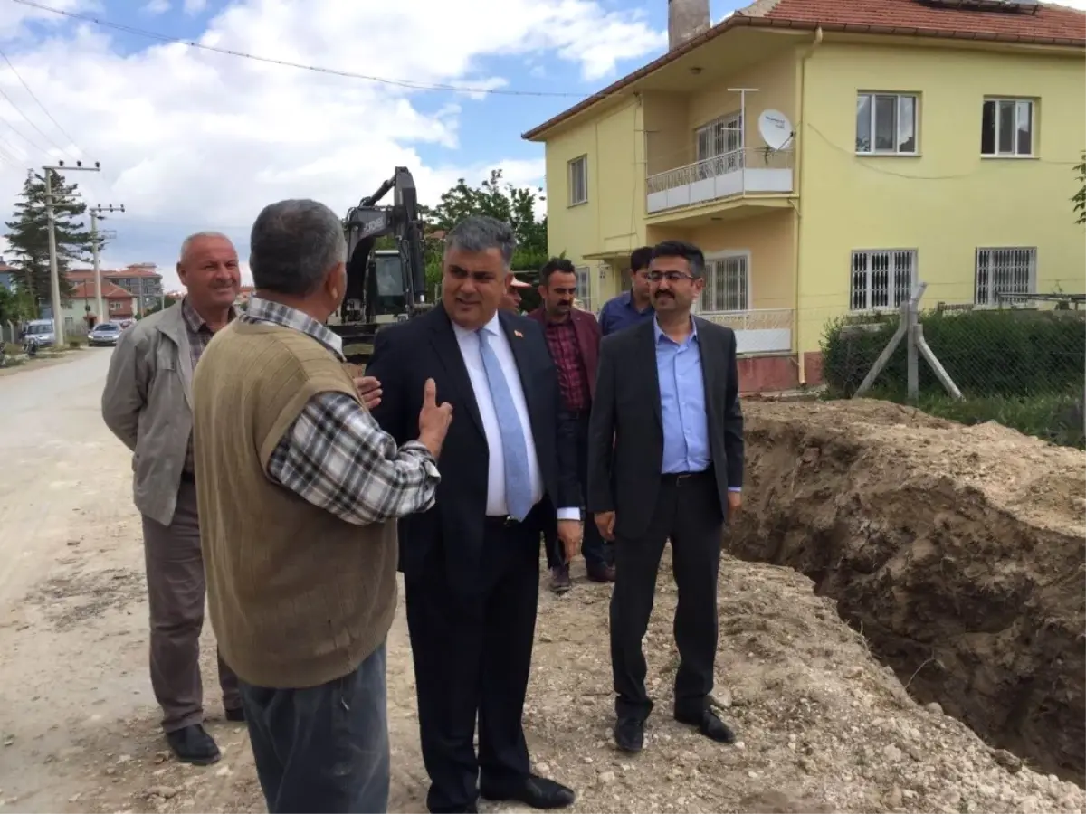 Başkan Özaltun, Şebeke Hattı Çalışmalarını İnceledi