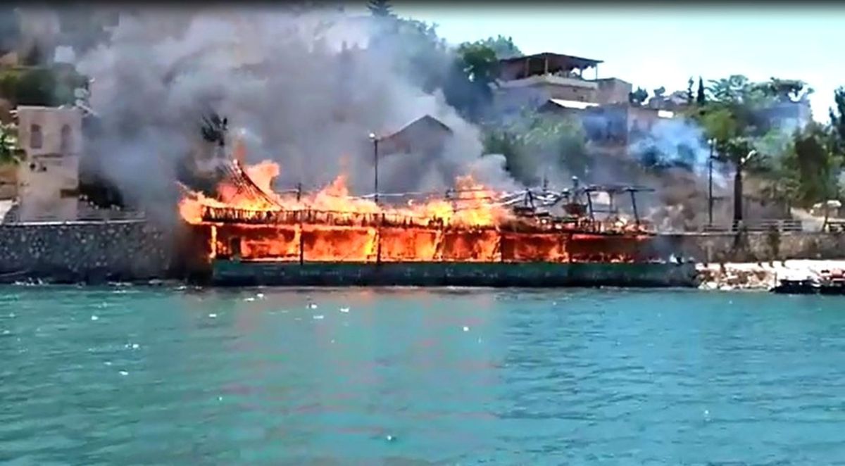 Restoran Yangını Kamerada