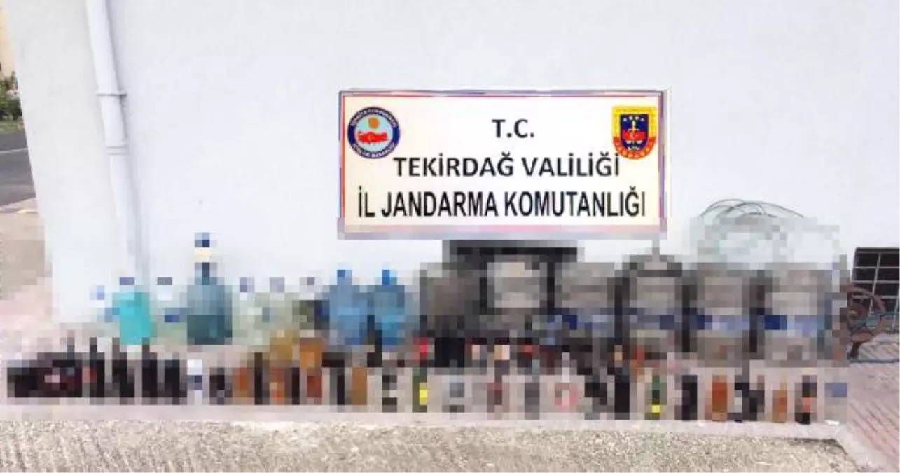 Tekirdağ\'da Bin 650 Litre Sahte Rakı Ele Geçirildi