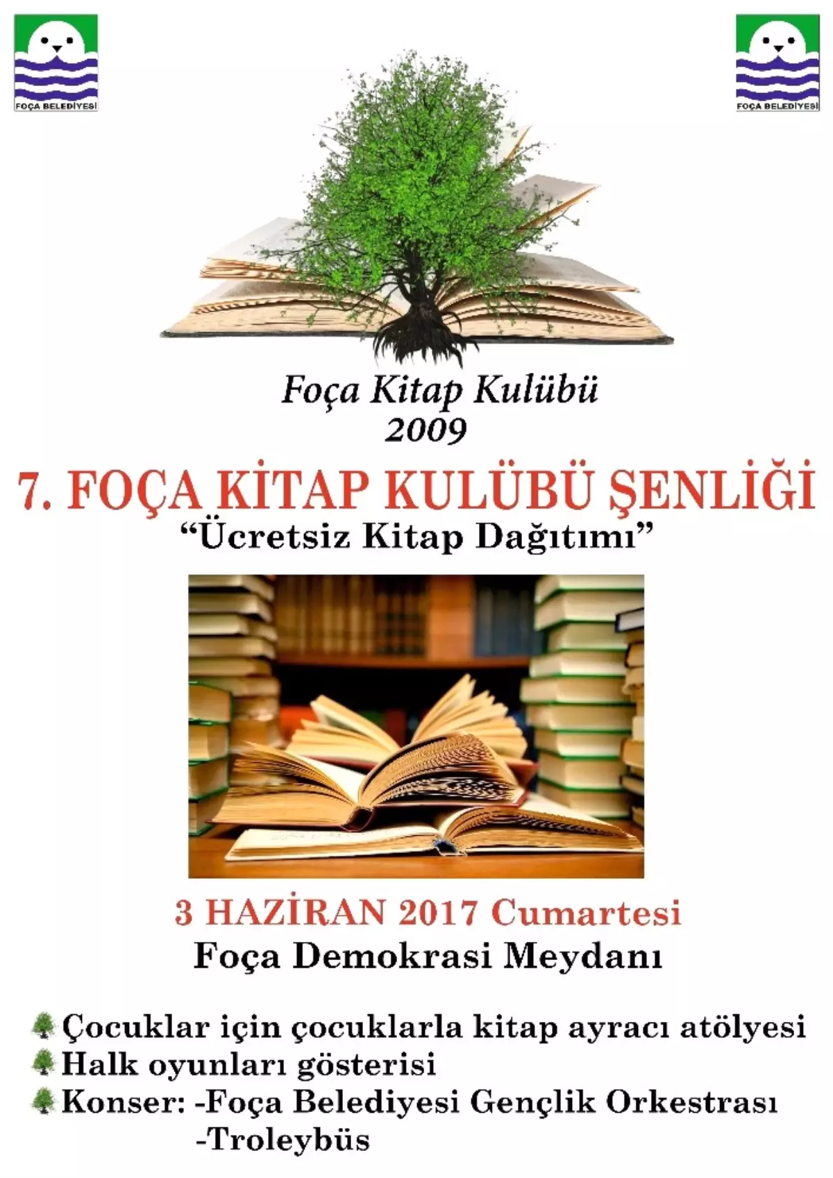 Foça\'da Ücretsiz Kitap Dağıtımı