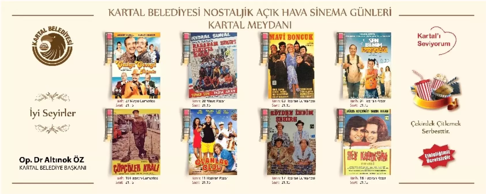 Kartal\'da Ramazan Ayı Boyunca Açık Hava Sineması Nostaljisi