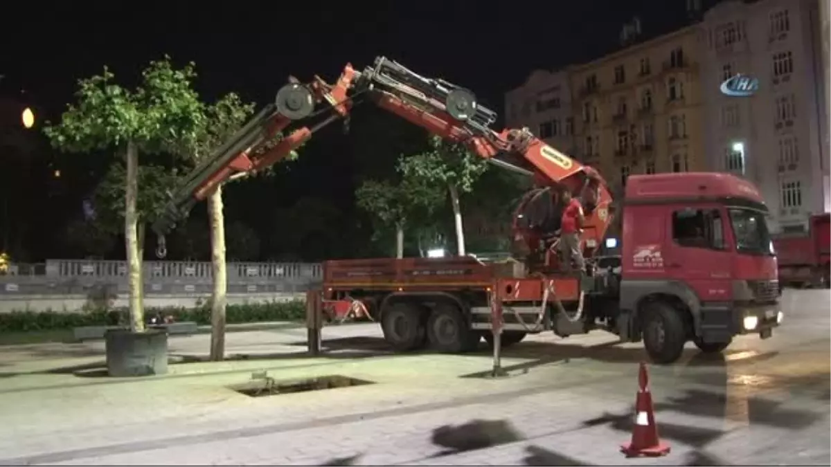 Taksim Meydanı Ağaçlandırma Çalışmaları Sona Erdi