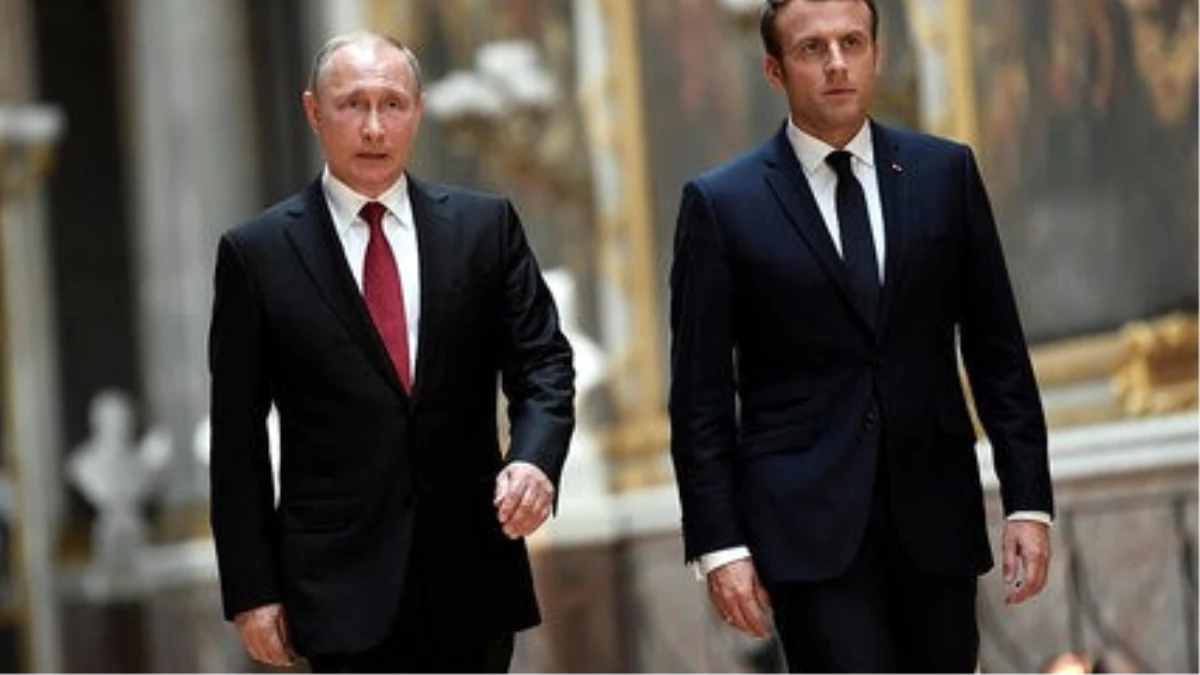 Macron ve Putin\'den İlk Yüz Yüze Görüşme