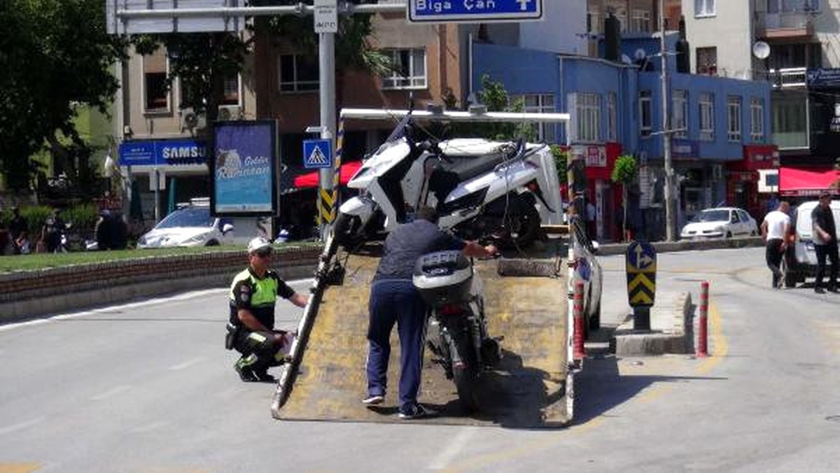 Çanakkale\'de Motosiklet Sürücülerine Denetim