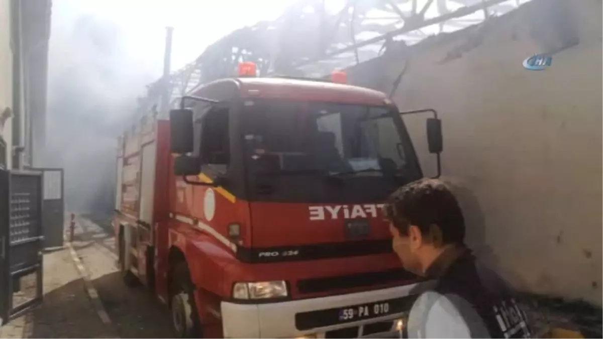Ergene\'de Fabrika Yangını