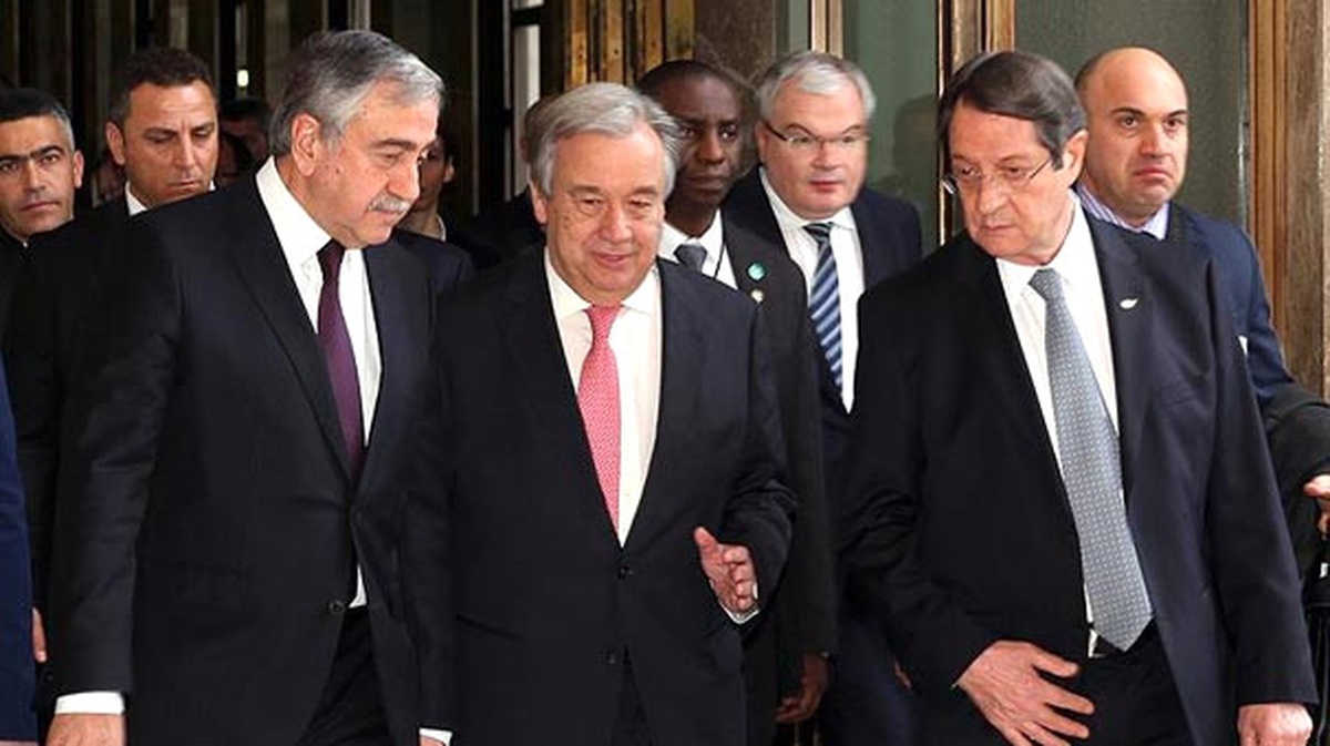 Guterres, Akıncı ve Anastasiadis Görüşmesi