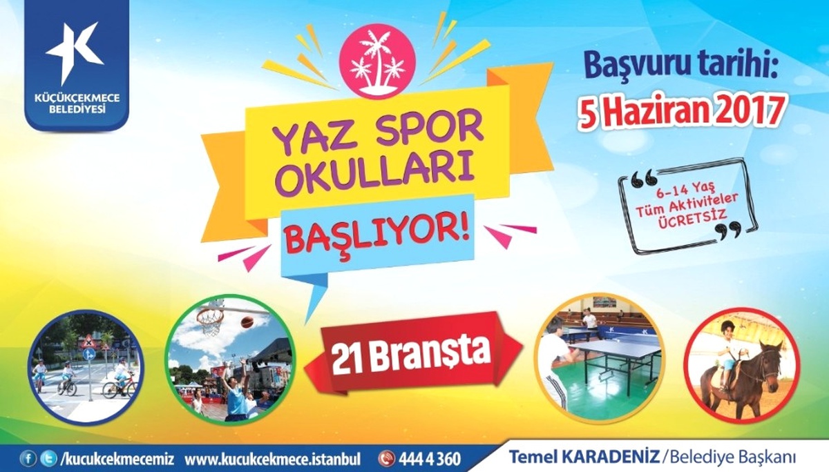 Küçükçekmece\'de Yaz Spor Okulları Kayıtları Başladı