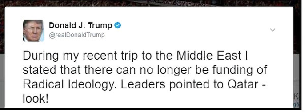 Trump\'tan Katar Paylaşımı: Radikal İdeolojilerin Artık Finanse Edilemeyeceğini Söyledim