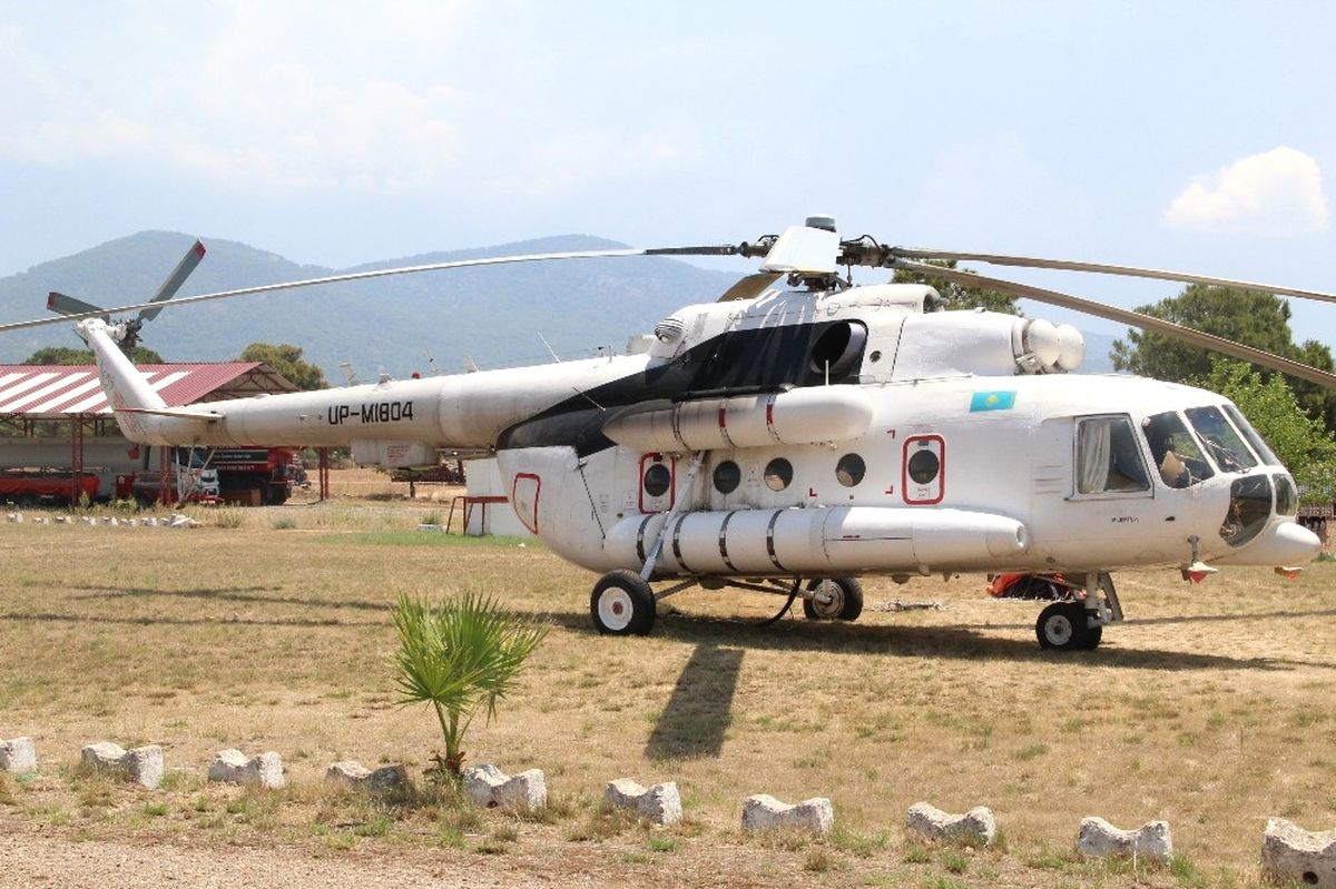 Yangın Helikopteri Fethiye\'de Göreve Başladı
