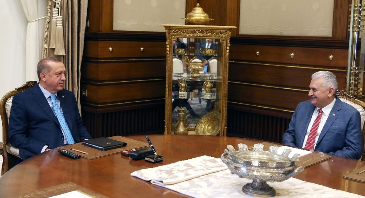 Cumhurbaşkanı Erdoğan, Başbakan Yıldırım\'ı Kabul Etti