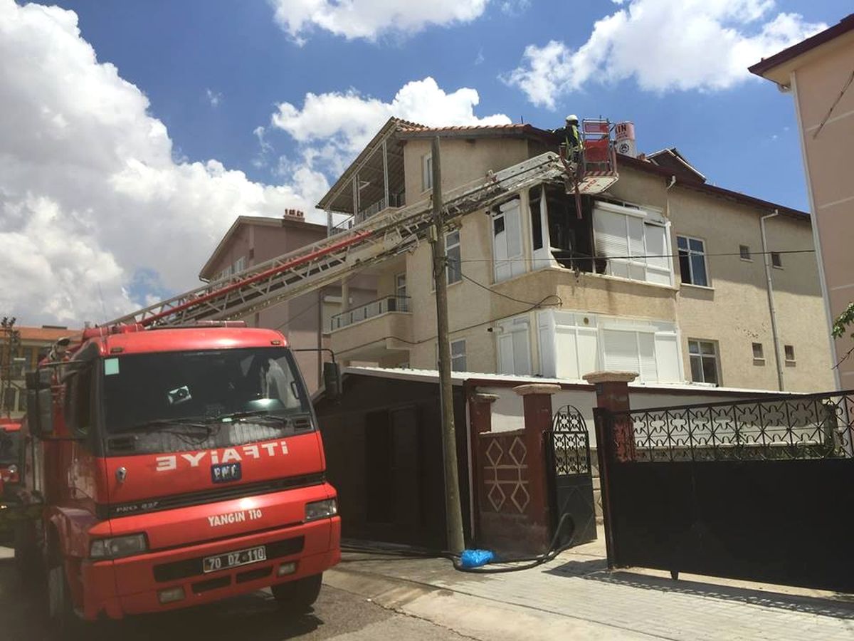 Karaman\'da Ev Yangını