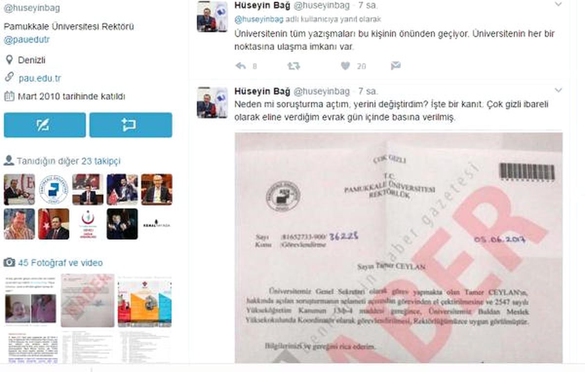 Pamukkale Üniversitesi Rektörü Bağ, Görevden Almayı Belgeyle Savundu