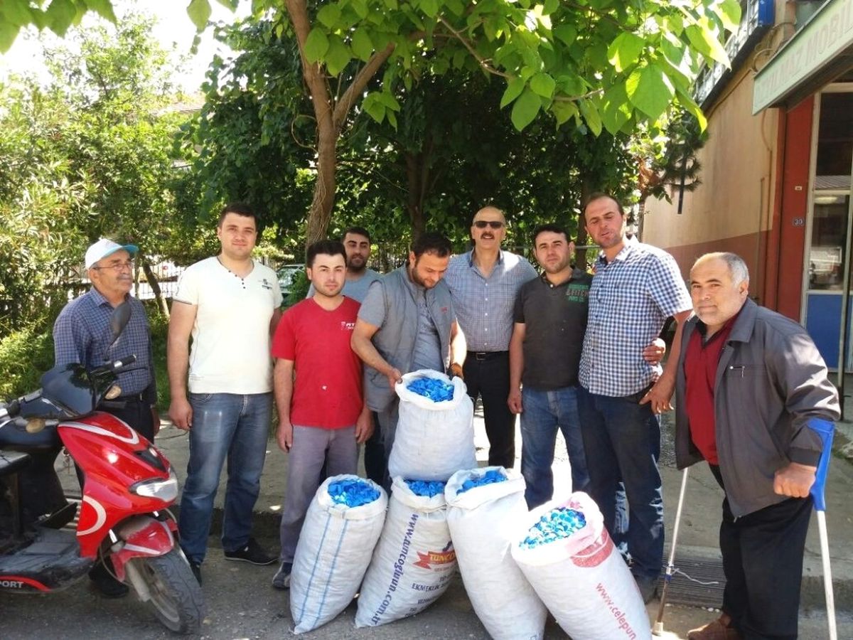 Sanayi Esnafından Engelliler Derneğine Mavi Kapak