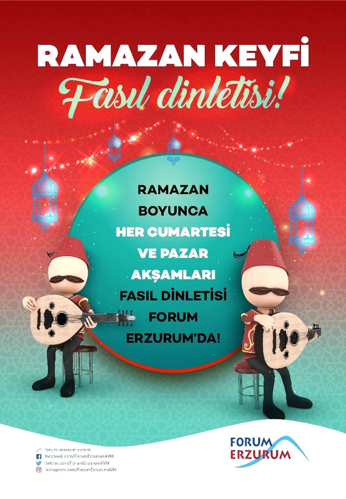 Forum Erzurum\'da Ramazan Keyfi Fasıl Dinletileri ile Devam Ediyor
