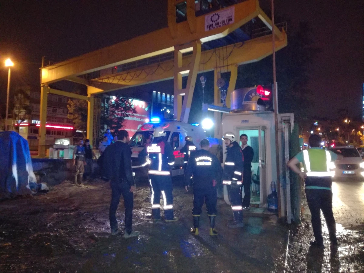 Beşiktaş Metro Inşaatında Kaza : 1 Yaralı