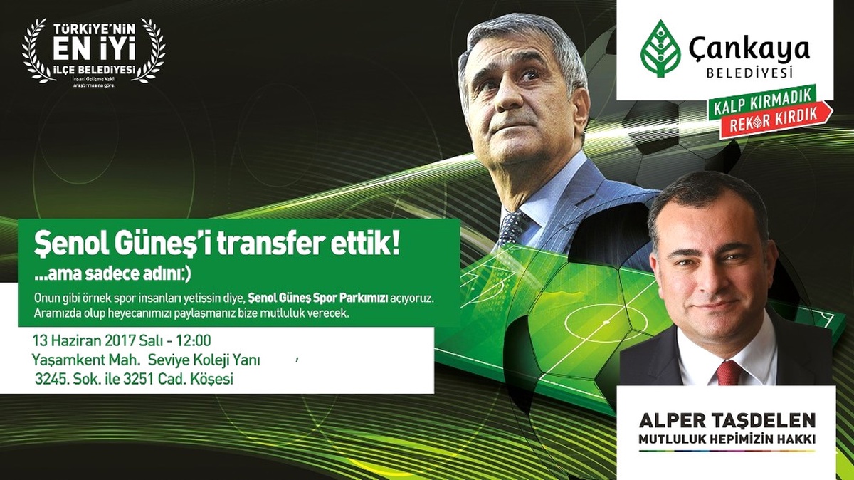 Şenol Güneş Spor Parkı 13 Haziran\'da Açılıyor