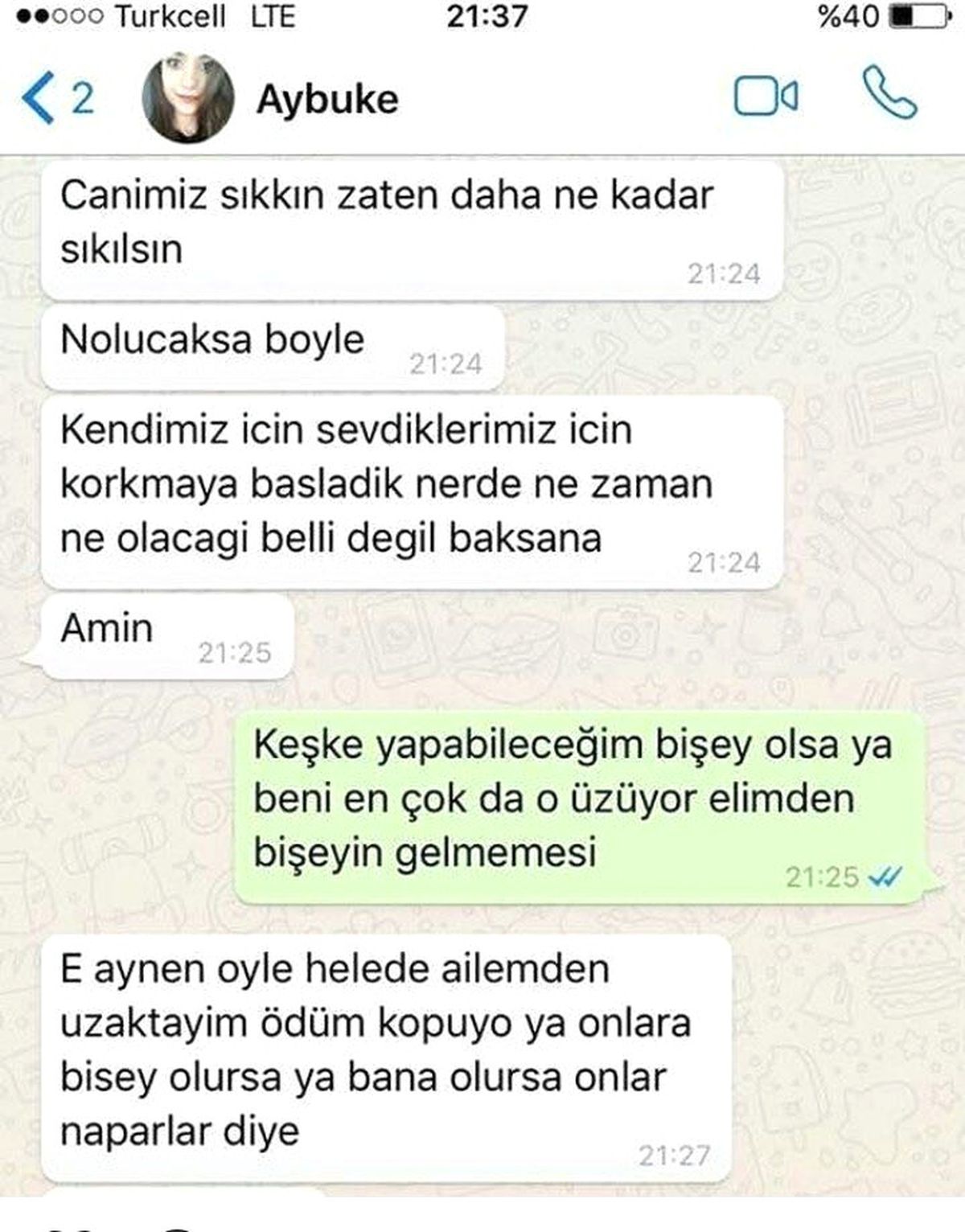 Kozluk\'taki Saldırıda Şehit Olan Aybuke Öğretmenin Arkadaşıyla Yazışması Ortaya Çıktı
