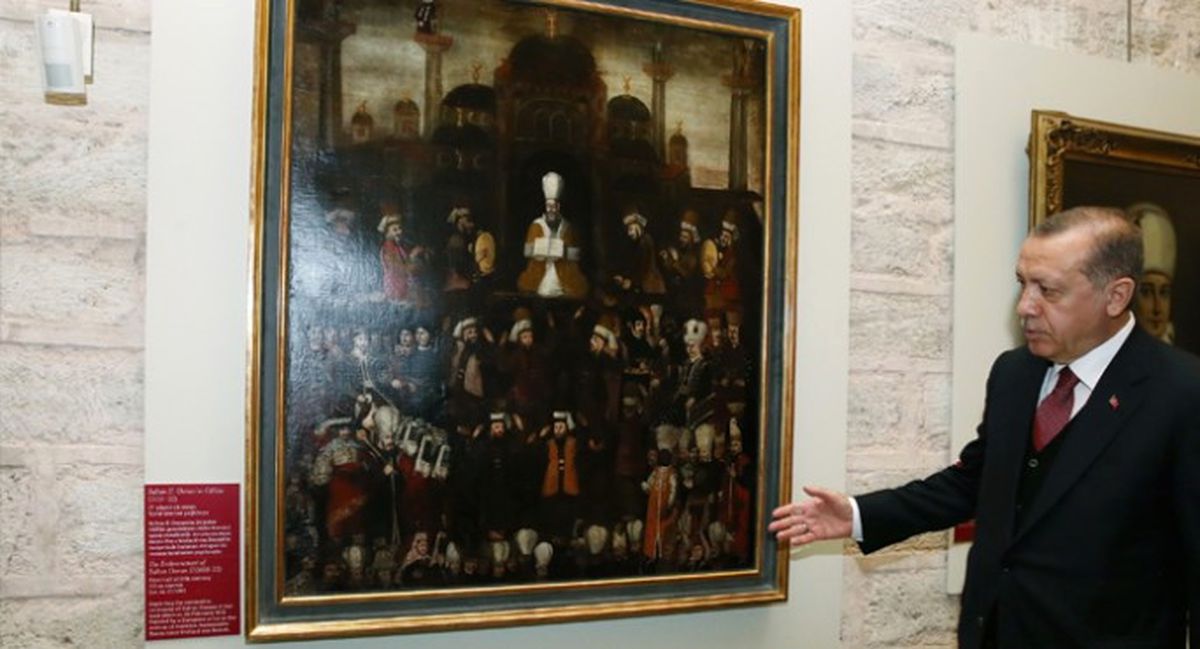 Sultan 2. Osman\'ın Cülus-ı Hümayun Tablosu" Topkapı Sarayı\'nda