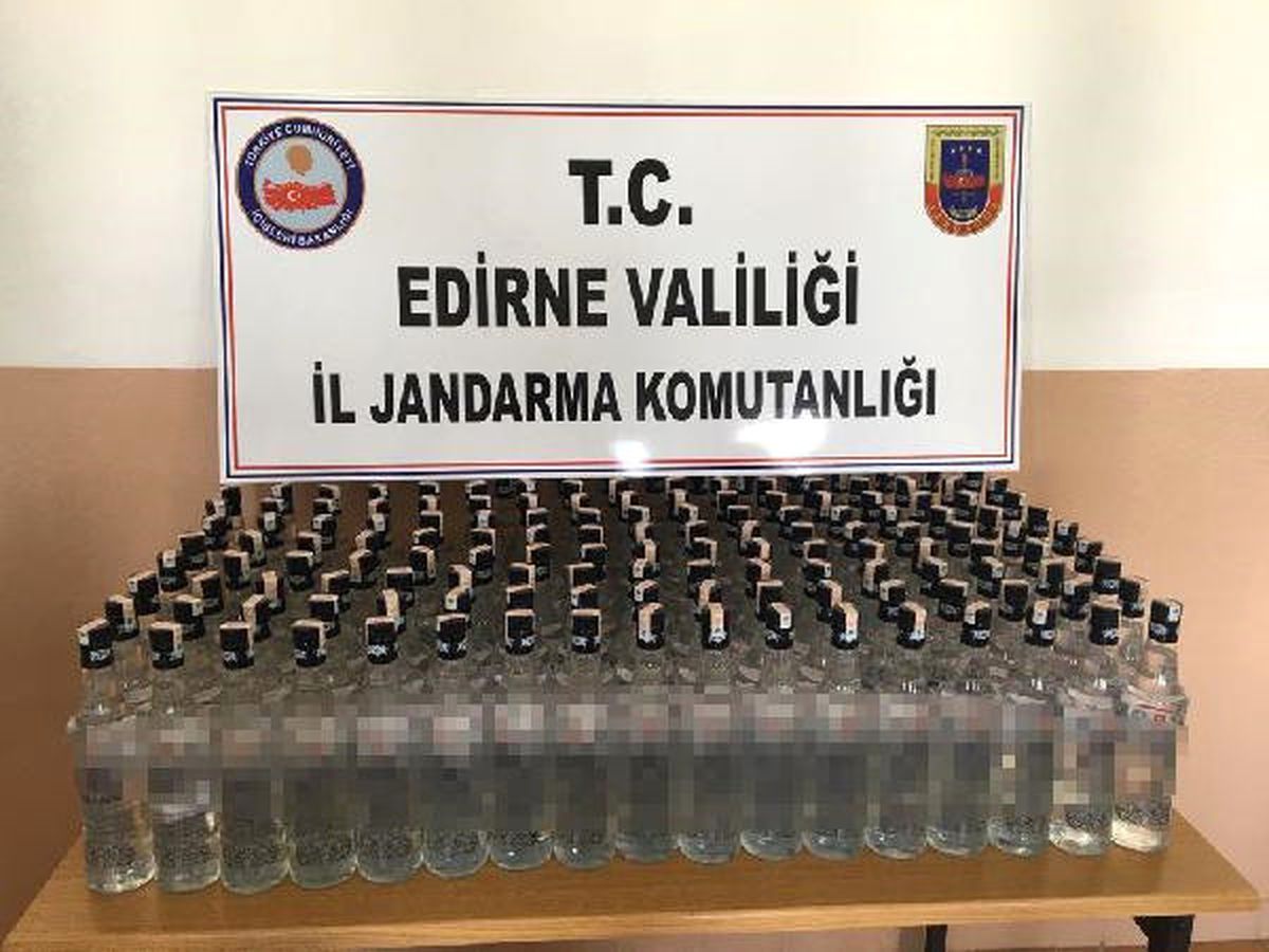 Edirne\'de 103 Litre Sahte Rakı Ele Geçirildi