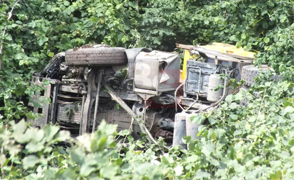 Kamyon Uçuruma Yuvarlandı: 1 Yaralı