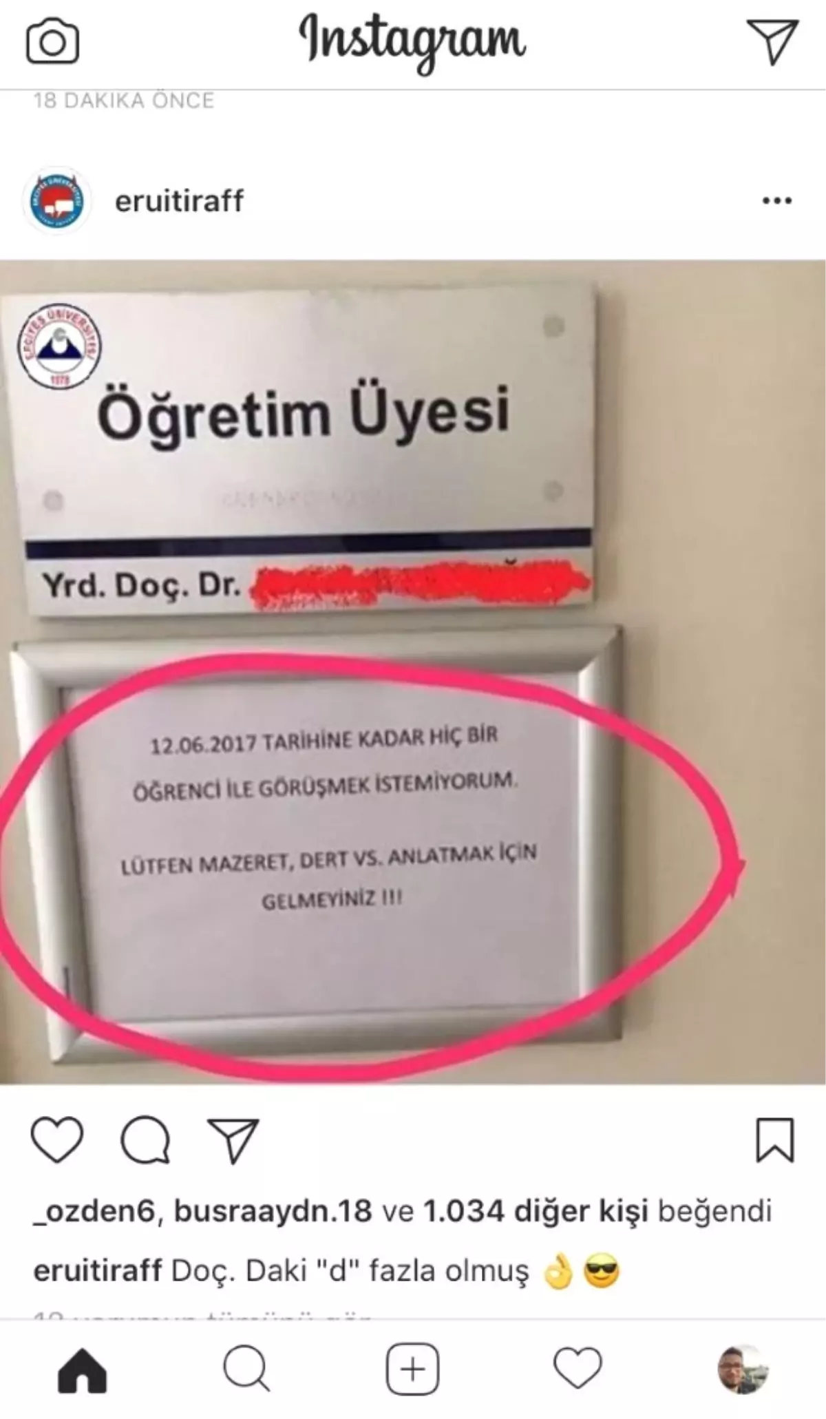 "Görüşmek İstemiyorum" Yazan Akademisyene Sosyal Medya Cezası