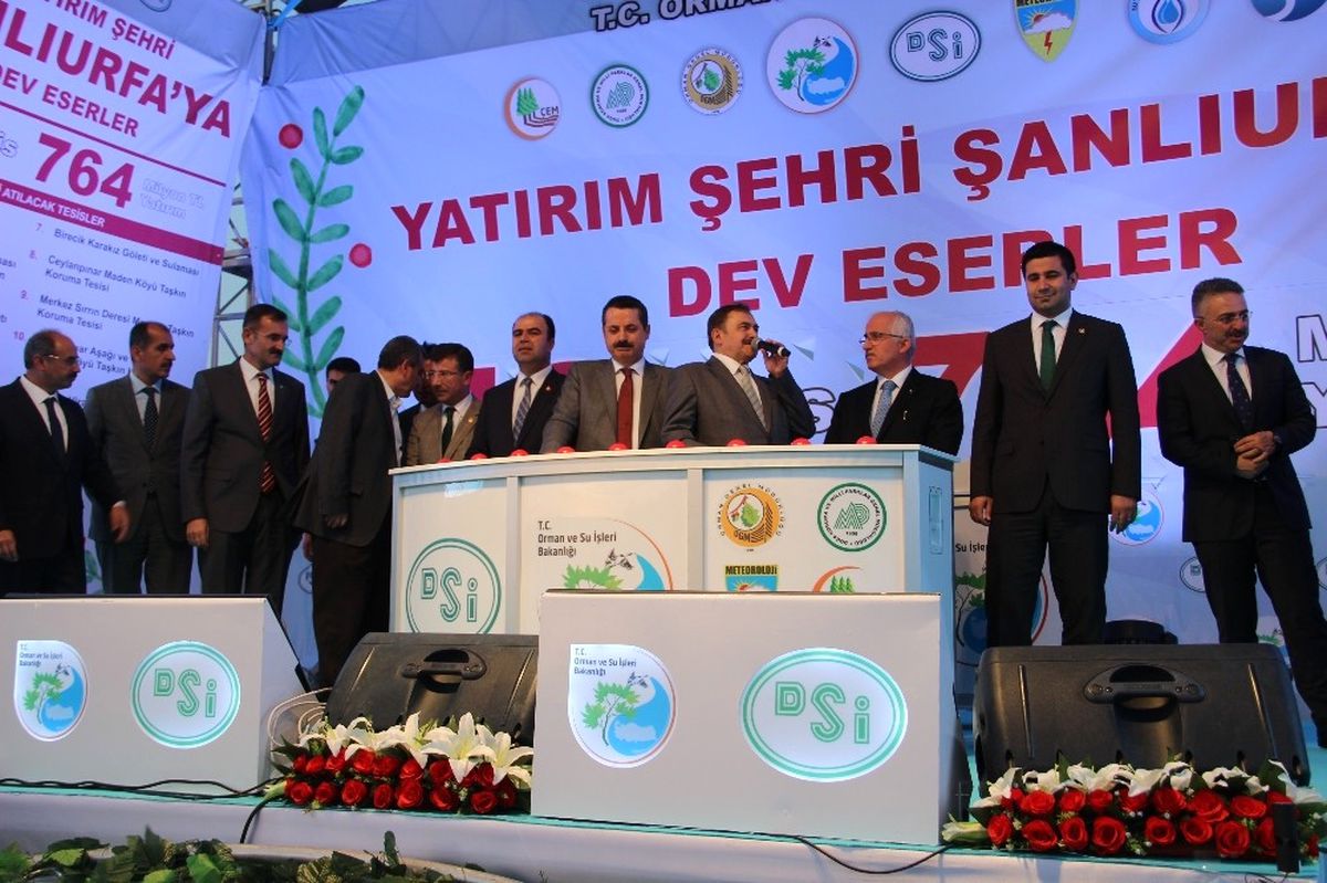 Bakanlar Şanlıurfa\'da 764 Milyon Liralık 12 Tesisin Temelini Attı
