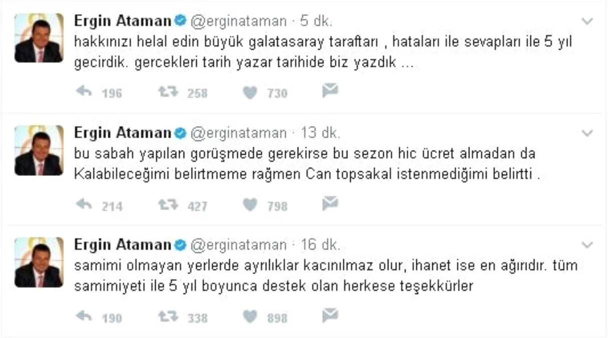 Ergin Ataman: "Can Topsakal İstenmediğimi Belirtti"