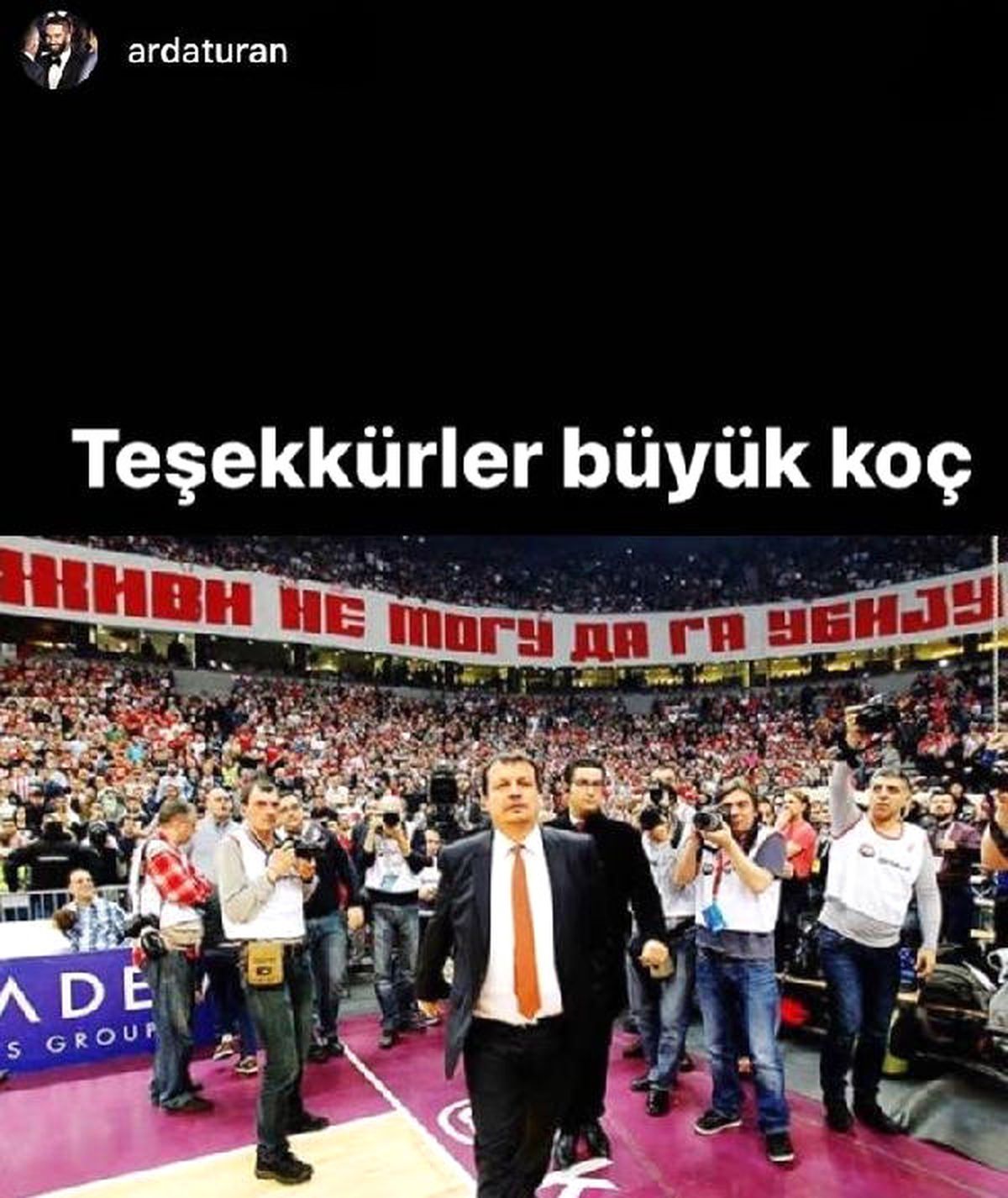 Arda Turan\'dan Ergin Ataman Paylaşımı