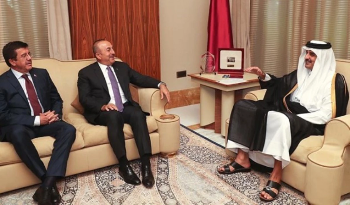 Çavuşoğlu ve Zeybekci, Katar Emiri ile Görüştü