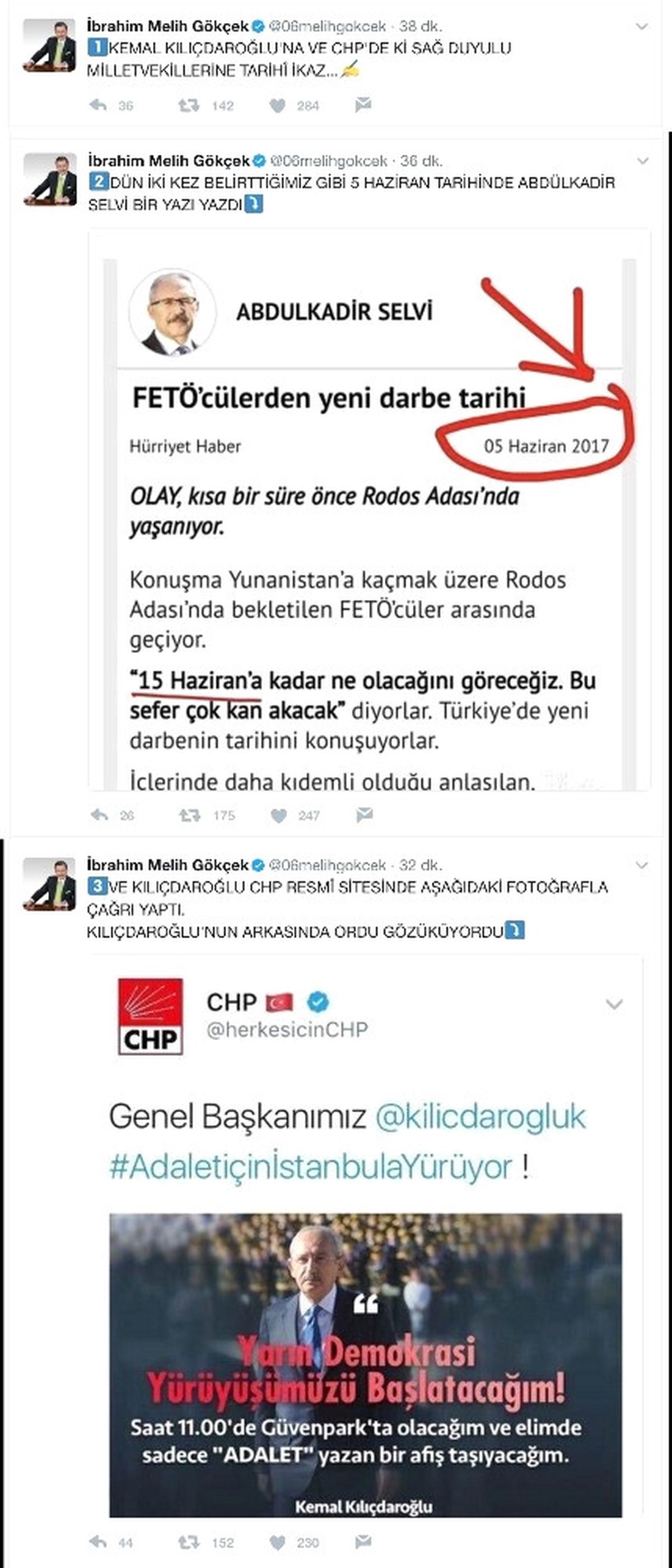 Gökçek\'ten CHP\'nin Paylaştığı \'Askerli Afiş\' Tweet\'ine Tepki